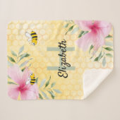 Hummeln-Honigwabenfloralen Tropenrosa Sherpadecke (Vorderseite (Horizontal))