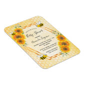 Hummeln-Honigwabensonnenblumen Babydusche Magnet (Rechte Seite)