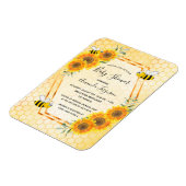 Hummeln-Honigwabensonnenblumen Babydusche Magnet (Linke Seite)
