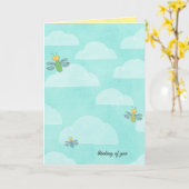 Hummeln im Sommer Karte (Gelbe Blume)