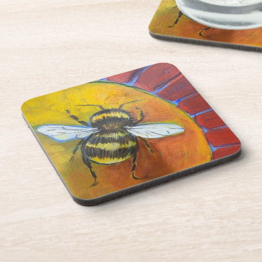 Hummeln-Magie-Untersetzer Getränkeuntersetzer (Linke Seite)