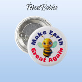 Hummeln, Make Earth Great Again, Niedliche Honey B Button