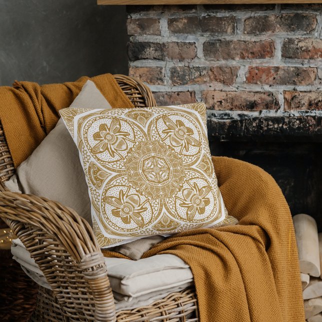 Hummeln Mandala Wählen Sie Ihre Farbe aus Kissen (Von Creator hochgeladen)