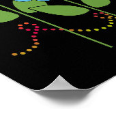 Hummeln mit Blume Liebe sein Poster (Ecke)