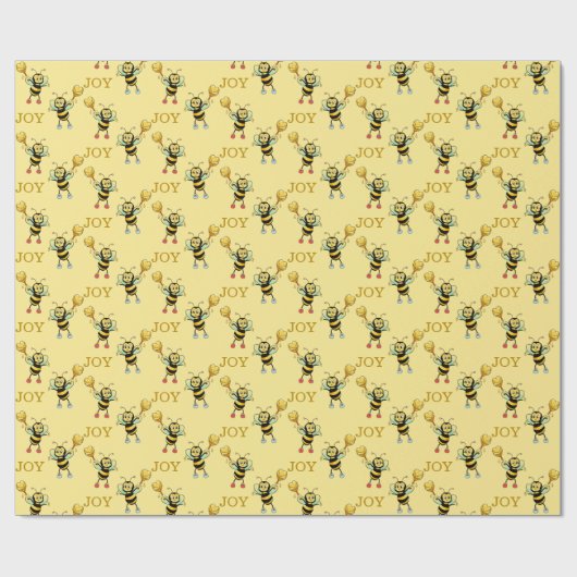 Hummeln mit Herz Geschenkpapier (Flach)