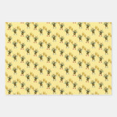 Hummeln mit Herz- und Honigwabenverpackung Geschenkpapier Set (Vorderseite)