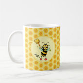 Hummeln mit Herz und Monogramm Kaffeetasse (Links)