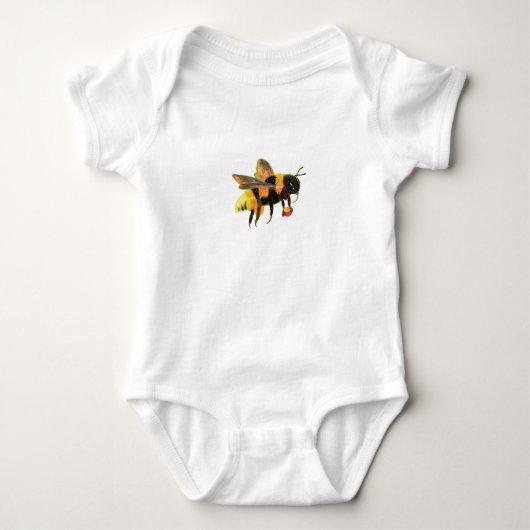 Hummeln mit Pollen Baby Strampler (Vorderseite)