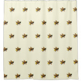 Hummeln mit Pollen Duschvorhang (Vorderseite)