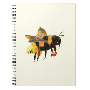Hummeln mit Pollen Notizblock