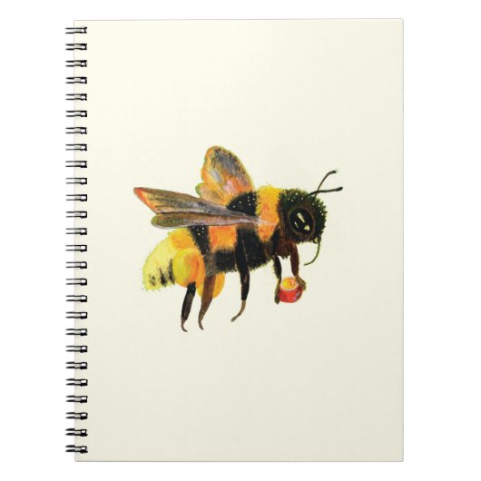 Hummeln mit Pollen Notizblock (Vorderseite)
