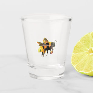 Hummeln mit Pollen Schnapsglas