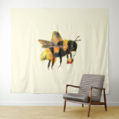 Hummeln mit Pollen Wandteppich (Beispiel (Horizontal))