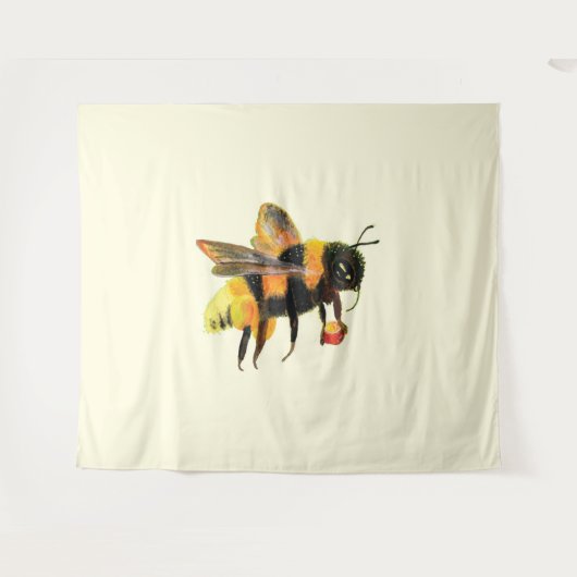 Hummeln mit Pollen Wandteppich (Vorderseite (Horizontal))