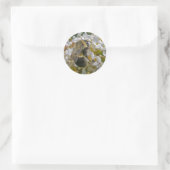 Hummeln mit Pollenkörben-Aufklebern Runder Aufkleber (Tasche)