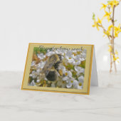 Hummeln mit Pollenkörben erhalten Wohlfühlkarte Karte (Gelbe Blume)