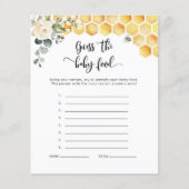 Hummeln raten Sie die Babynahrungskarte (Vorderseite)