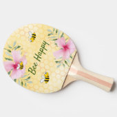 Hummeln Rosa Blütenflocken Gelbe Wabenrübe Tischtennis Schläger (Seitenansicht)