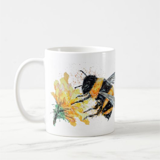 Hummeln sammelt Pollen Kaffeetasse (Links)