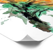 Hummeln sammelt Pollen Poster (Ecke)