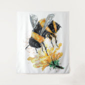 Hummeln sammelt Pollen Wandteppich (Vorderseite)