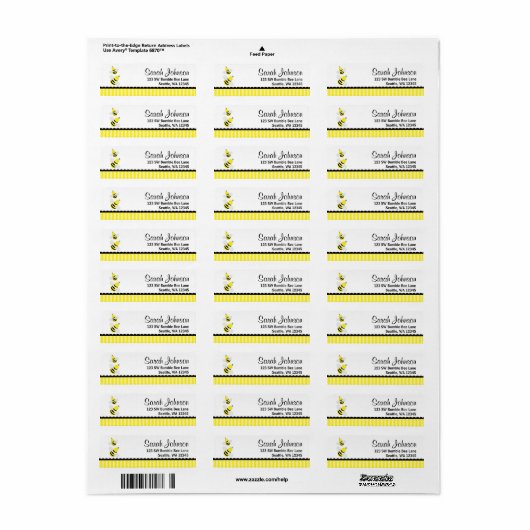 Hummeln Stripe Rücksendeadresse (Vorne)