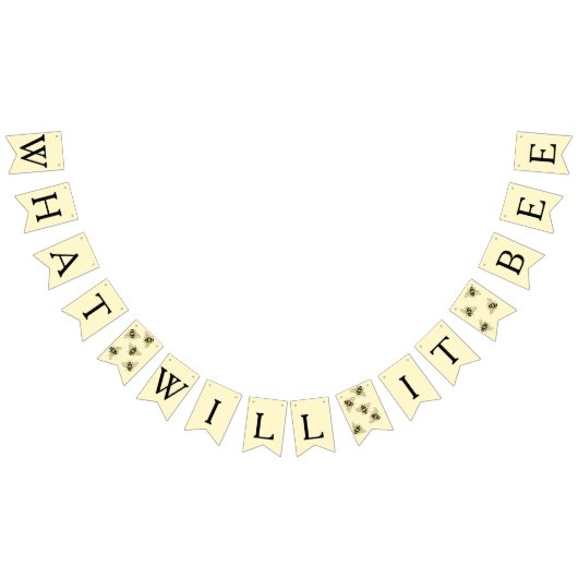 Hummeln-Thema Bienendusche Wimpelkette (Alle)