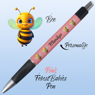 Hummeln, Tiergeschenk, Honigbiene, farbenfroh rosa Kugelschreiber