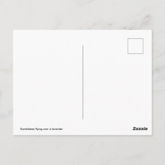 Hummeln über einem Lavendel Postkarte (Rückseite)