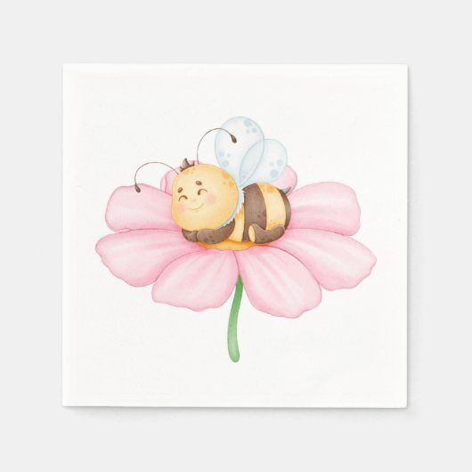 Hummeln und Blume Serviette (Vorderseite)