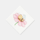 Hummeln und Blume Serviette (Ecke)