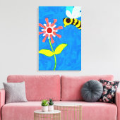 Hummeln und Blume ummantelte Leinwand (Insitu (Wohnzimmer))