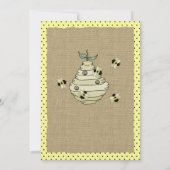 Hummeln und Burlap-Brautparty Einladung (Rückseite)