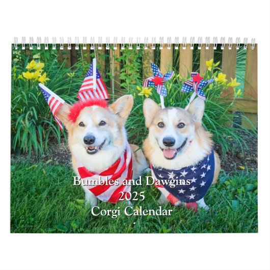 Hummeln und Dawgins 2025 Corgi-Kalender Kalender (Titelbild)