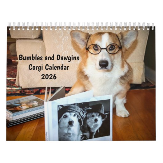 Hummeln und Dawgins Corgi Calendar 2026 Kalender (Titelbild)