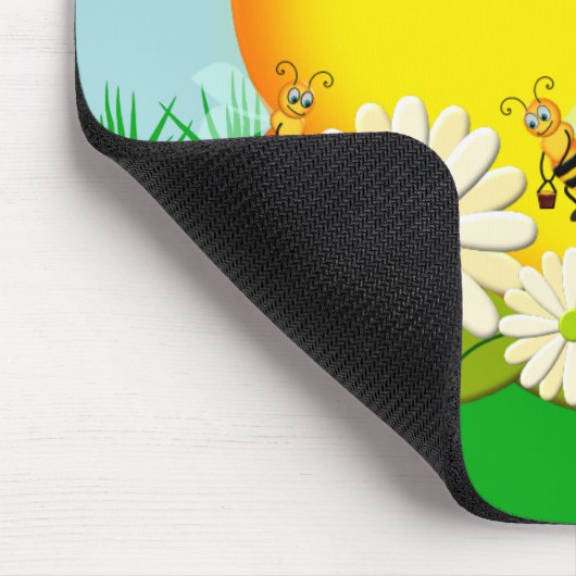 Hummeln und ein Honigherz Mousepad (Ecke)