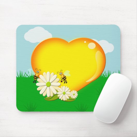 Hummeln und ein Honigherz Mousepad (Mit Mouse)