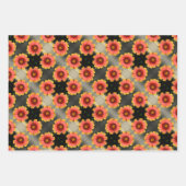 Hummeln und Gaillardia Blume Orange Geschenkpapier Set (Vorderseite 3)