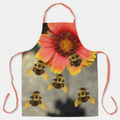 Hummeln und Gaillardia-Blume Schürze (Vorderseite)