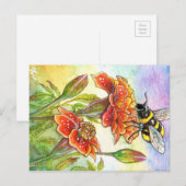 Hummeln und Marigold Postkarte (Vorne/Hinten)