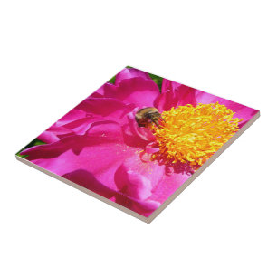 Hummeln und Peony Fliese