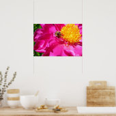 Hummeln und Peony Poster (Küche)