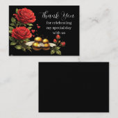 Hummeln und rote Rosen Danke Mitteilungskarte (Vorne/Hinten)