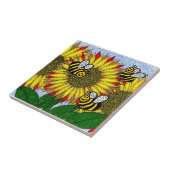 Hummeln und Sonnenblume-Fliese Fliese (Seite)