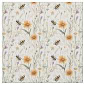 Hummeln und Wildblumen, Stoff (Muster)