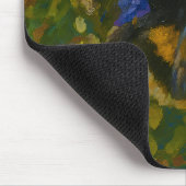 Hummeln unter Lila Blüten Mousepad (Ecke)