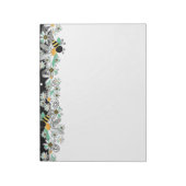 Hummeln, weiße Milchsorten und schwarze Polka-Punk Notizblock (Rotiert)