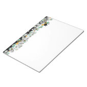 Hummeln, weiße Milchsorten und schwarze Polka-Punk Notizblock (angewinkelt)