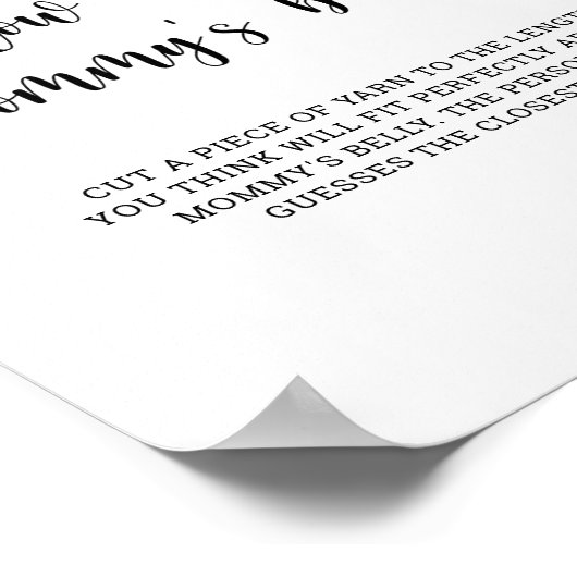 Hummeln, wie groß das Bauchspiel der Mama ist Poster (Ecke)