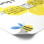 Hummeln, wie groß das Bauchspiel der Mama ist Poster (Ecke)